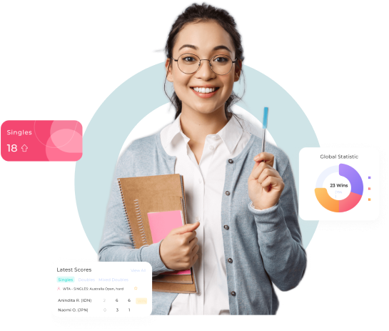 Menina segurando uma caneta